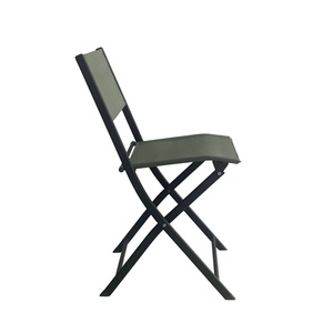 Fabrik-Bistro-Klappstühle und Tisch-Set Tragbare Stahlstühle Rechteckiger Glastisch Garten-Esszimmer-Set - Product Image 2