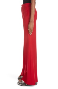 Oem produttore personalizzato classico a vita alta con cerniera a Pintuck a forma di zampa di <span class=keywords><strong>pantaloni</strong></span> <span class=keywords><strong>rossi</strong></span> da <span class=keywords><strong>donna</strong></span> - Product Image 4