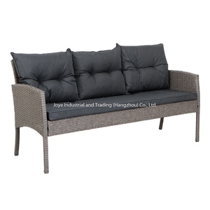 Leisure Furniture Garden Set Outdoor <b>Dining</b> Set Steel <b>Rattan</b> Rectangular <b>Table</b> With Ottoman - Product Image 4