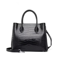Sac à main de créateur pour femme en cuir de ventre de crocodile, doublure en cuir de vachette véritable, grande capacité, avec poignée supérieure, sac à bandoulière et sac porté croisé