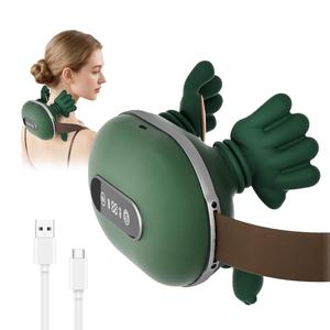 Masseur de cou et d'épaules portable rechargeable à réglages ajustables pour un usage quotidien, avec chauffage par lumière rouge - Product Image 3