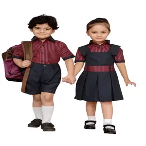 High-Grade Estilo Ocidental Uniforme Escolar Fabricantes (On Time Shipment ) / Kindergarten Uniforme