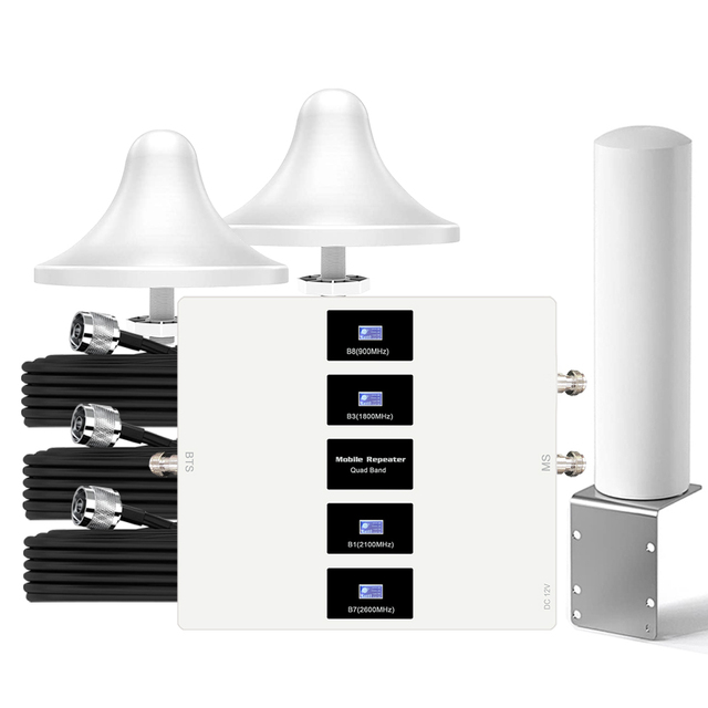 2G 3G 4G Booster Five Band B20 800 900 1800 2100 2600mhz Mobile Network Repeater/Cell Phone Signal Booster/Signal amplifier