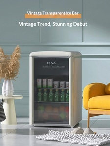 EUNA/YouNuo Réfrigérateur compact rétro 110L à dégivrage automatique pour boissons, idéal salon, bureau, appartement, <span class=keywords><strong>rouge</strong></span> - Product Image 3