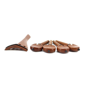 Pièces et accessoires pour <span class=keywords><strong>violon</strong></span> en bois <span class=keywords><strong>de</strong></span> jujube 4/4 3/4 1/2 1/4 1/8 avec incrustation <span class=keywords><strong>de</strong></span> nacre : mentonnière, cordier, chevilles et bouton <span class=keywords><strong>de</strong></span> cordier - Product Image 6