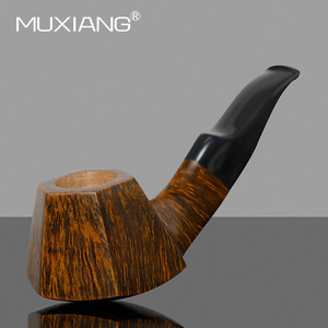 Muxiang Briarwood Pipe 3mm Bowl Bent Type Imported Wood Men's Smoking Accessory - Product Image 2