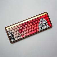 Motifs de touches de clavier mécanique avec thèmes d'anime, durables et résistants à l'huile, adaptés aux claviers de bureau et de jeu