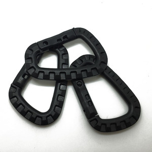 Mosquetón táctico para exteriores con anillo en D de 8.8x5.5 cm, clip de plástico y acero para llaves, para mochilas de senderismo y herramientas de supervivencia - Product Image 2