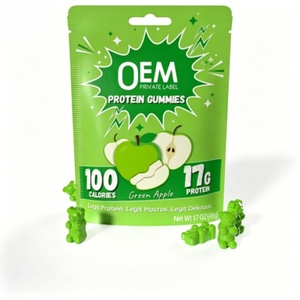 Gummies protéinés végétariens OEM (Saveur Framboise ou Saveur Personnalisée) Suppléments à base de plantes pour adultes - Product Image 3