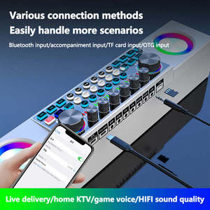 Broadcast Live Singing Mic Blue Tooth Speaker Sound Card RGB Wireless Audio Karaoke BT Speakers for PC and Phone - Product Image 4