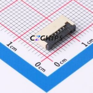 FPC-1.0FX-6PWCR-H20 FFC/FPC Connector SMD,P=1mm,Horizontal Mount Connector Flip Cover Type Bottom Contact 6P 1mm - Product Image 1