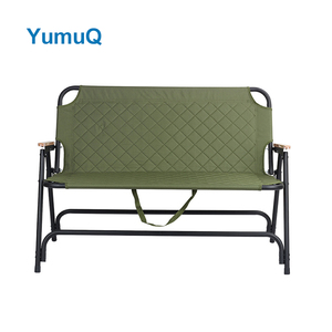 YumuQ 2 personas asiento doble aluminio ocio Camping playa Picnic plegable viaje pesca silla - Product Image 2