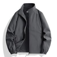 Veste à poignets élastiques chaude d'extérieur de marque de mode printemps pour hommes manteaux pour hommes sans chapeau avec col debout