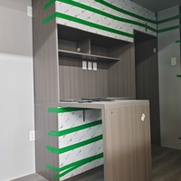 Villa préfabriquée de luxe 40 pieds, 3 chambres, 2 salles de bain, structure moderne en acier et bois, maison modulaire, cuisine, salon, usage supermarché