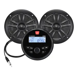 Marine Audio System Stereo Speaker set for boat car ATV UTV Golf cart RV