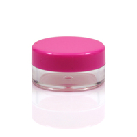 Mini récipient en plastique de 3ml, 5g, pot d'échantillon cosmétique, crème pour le visage, emballage de crème pour les yeux, pot cosmétique de 5 ml avec couvercle coloré