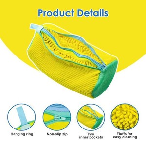 Sac de rangement pour chaussures OEM en polyester, à fermeture éclair, double couche, portable, anti-poussière, anti-odeur, organiseur de chaussures de sport - Product Image 5