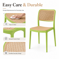 Chaise de salle à manger moderne empilable en plastique moulé, siège respirant, durable, légère, écologique, imperméable, pour la maison, le bureau, l'hôtel