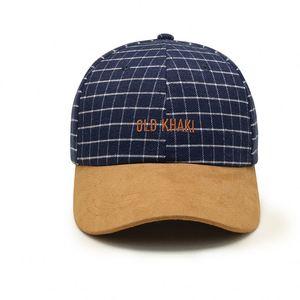 Casquette de baseball unisexe rétro en coton à motif à carreaux et blocs de couleur, 6 panneaux, respirante, imperméable, style sportif urbain, idéale pour l'été - Product Image 2