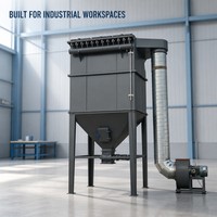 Collecteur de poussière industriel à filtre à sac à nettoyage automatique par jet pulsé en acier au carbone, haute efficacité, économie d'énergie, personnalisé