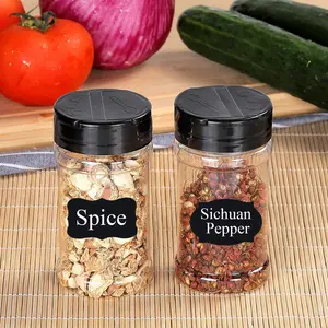 6oz 180ml PET plastic spice jar empty seasoning packaging container salt pepper shaker bottle