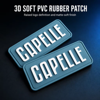 Usine Nouveau Design 3D Silicone Personnalisé Marque Nom Logo 3d Étiquette En Pvc Souple Patch En Caoutchouc Glow In The Dark Patch En Caoutchouc PVC Souple