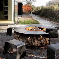 CRUISE Foyer de table Barbecue à bois Chauffage de jardin en métal Feu de camp extérieur Grill en fer Table de foyer au propane personnalisée