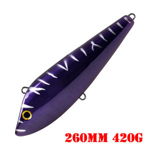 Leurre <span class=keywords><strong>de</strong></span> pêche à la traîne en plastique imprimé Brave <span class=keywords><strong>pour</strong></span> le <span class=keywords><strong>maquereau</strong></span>, grande taille 260 mm-420 g, petite taille 210 mm-210 g - Product Image 5