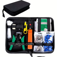 Kit d'outils de réseautage ensemble de dénudeur de fils Ethernet testeur de câbles LAN réparation RJ45 110 pince à sertir manuelle ordinateur de Communication