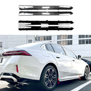 Bmw Side Skirts Piano Black Carbon Fiber Texture Abs 2024 G68 5 Series Fitment - Product Image 1