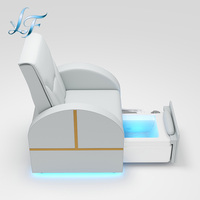 Fauteuil de pédicure multifonctionnel haut de gamme avec bain de pieds et massage par pétrissage pour salons de beauté et de manucure