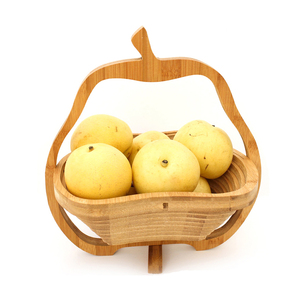 Forma di fragola vuota Home Deco cesto di fiori di bambù vassoio di noci snack bordo sottobicchiere di bambù cesto di conservazione di frutta sul tavolo da tè - Product Image 3