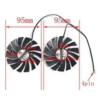 Ventilateur de carte graphique 95MM 4PIN PLD10010S12HH GTX 980 970 pour MSI R9 390 R9 380 R7 370 GTX 980 980Ti 970 960 950 GAMING