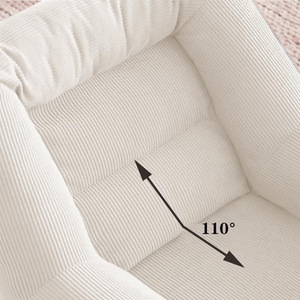 Canapé pliable sur mesure, forme ronde, rembourrage en mousse, pliable pour salon, chambre, enfants et adultes - Product Image 2