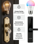 FY001 Ensemble d'appareils d'automatisation domestique intelligents 10A/16A - Prise/Lumière/Sensor - Maison/Hôtel/Bureau - Contrôle par application Android WiFi - Certifié CE