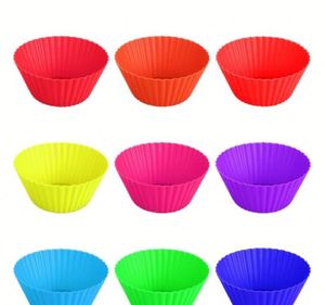 Colorful Silicone Muffin Cupcake <b>Paper</b> Cups Baking Mold and Cupcake Silicone Baking Cup Silicone Cake Mold Reusable Muffin Cup - Product Image 4