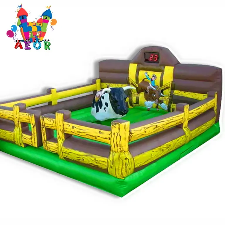 Commercial Mechanical Bull Customized Size Bull Riding Machine Inflatable Bouncer Adults Mechanical Bull