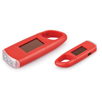 Mini lampe de poche porte-clés LED à énergie solaire portable utile torche porte-clés rechargeable 2 LED
