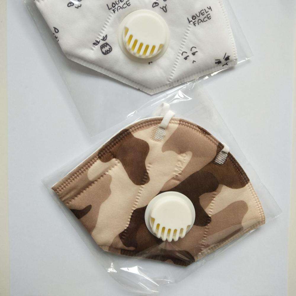 camouflage color and health free absorb printed kn95 with valve mask