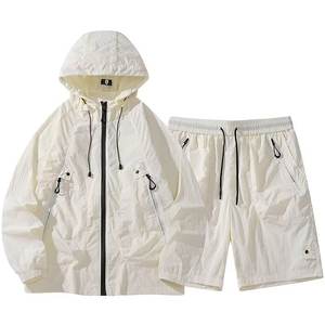 Mountain Style Camping Matching Set <b>for</b> Men and <b>Women</b> Two-Piece Outdoor Windproof Waterproof Loose Hooded Workwear <b>Jacket</b> Coat - Product Image 5