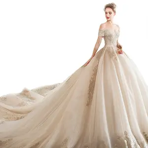 bridal gowns Wedding dress new winter one shoulder wedding bridal gown show thin princess bride to be gowns