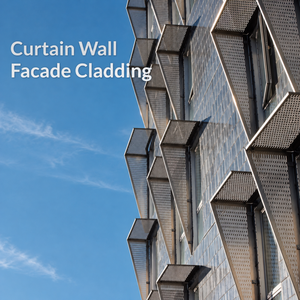 Revestimiento de fachada metálica con revestimiento de PVDF para muro cortina irregular de alta gama, con buen aislamiento térmico para proyectos de torres comerciales. - Product Image 1