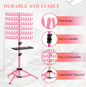 Support de coiffure double face réglable en hauteur pour salons de coiffure, outils de tressage, support de rangement pour tresses - Product Image 5