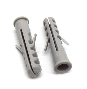 Gray Nylon Winged Expansion Plug | Wall Anchor with Screws for Concrete & Brick - Product Image 1