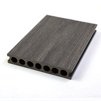 Nouveau revêtement de terrasse composite creux en PVC imperméable de 18 mm, WPC, bois co-extrudé, facile à installer, pour extérieur et jardin