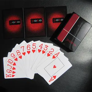 Atacado impermeável impressão adulto jogo poker papel e plástico personalizado Plum jogando cartas