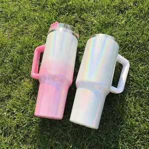 Botella de Agua de Gran Capacidad con Logotipo Personalizado, Regalos de la Mejor Calidad, Vaso de 40 oz con Brillo Degradado para Sublimación e Impresión en Caliente - Product Image 3