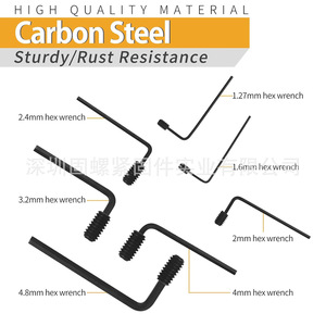 390Pcs Black Carbon Steel Internal Hex <b>Socket</b> Set <b>Screws</b> With Wrench Boxed Kit - Product Image 4