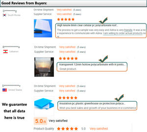 Échantillon gratuit 4mm 6mm 8mm 10mm Plaque de polycarbonate alvéolaire transparente UV pour toiture et serre <span class=keywords><strong>Prix</strong></span> <span class=keywords><strong>au</strong></span> m² - Product Image 4