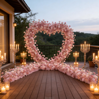 Grandes fleurs artificielles en soie en forme de cœur romantique pour arche de mariage, hydrangea blanc de 7-8 pieds de haut, écologique, pour événements et décors de scène, vente en gros